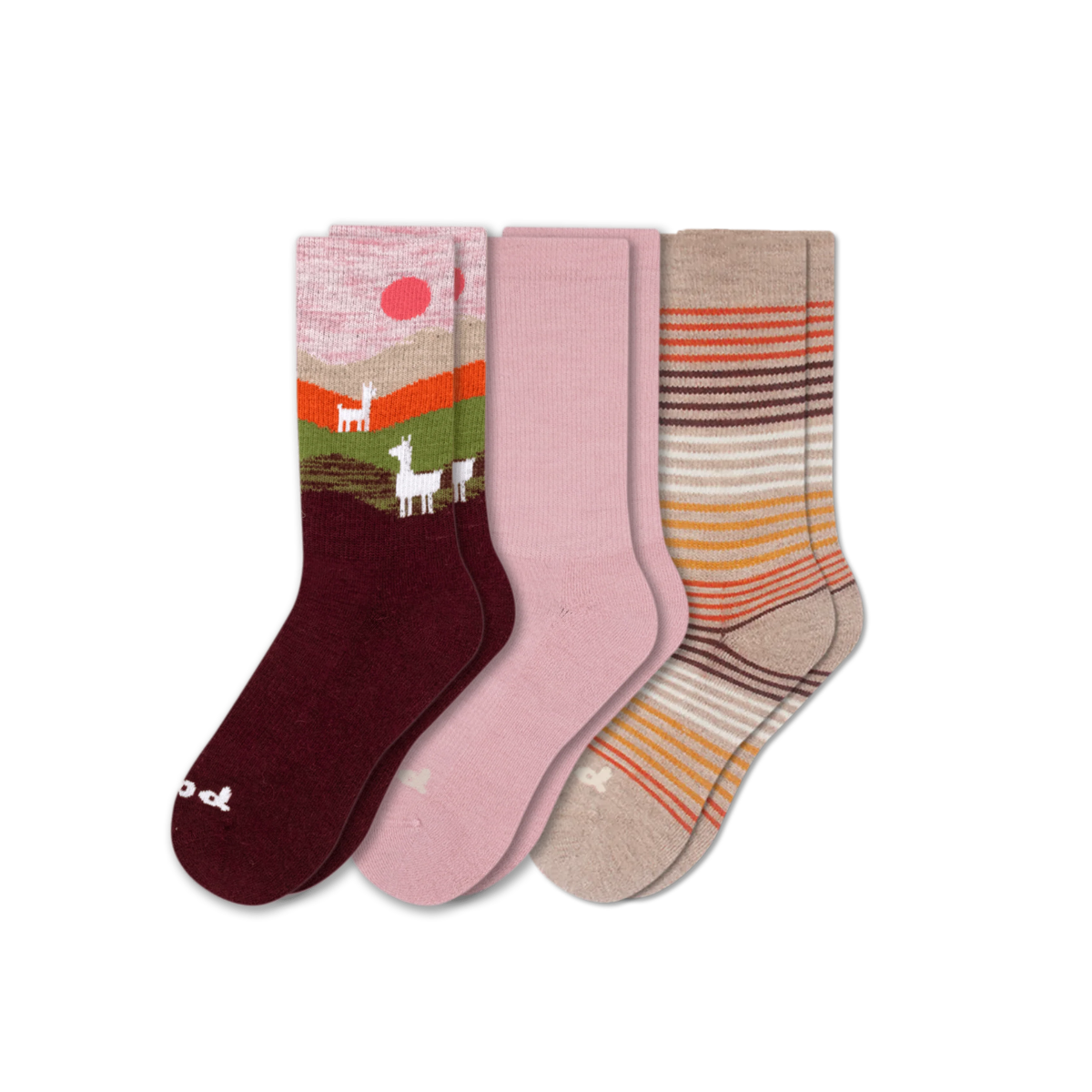 3 Pack - Women's Crew Pacas Socks