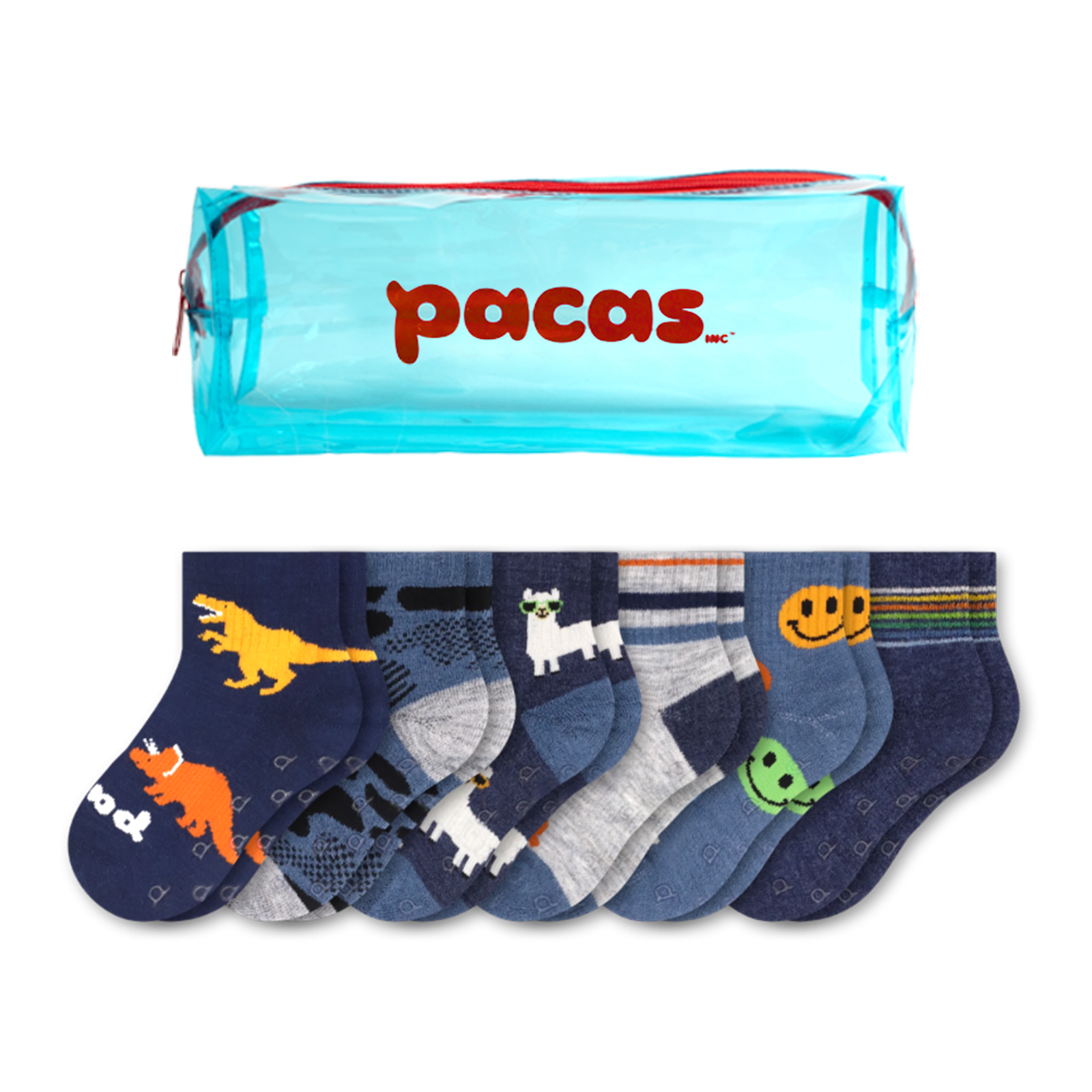 6 Pack - Toddler Pacas Gripper Socks