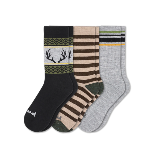 3 Pack - Men's Crew Pacas Socks