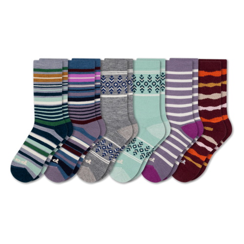 6 Pack - Women's Crew Pacas Socks