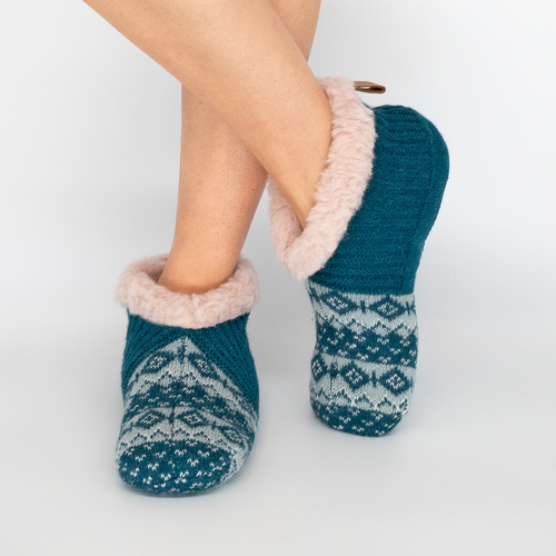 Women's Alpaca Lined Gripper Slippers