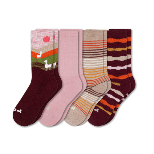 4 Pack - Women's Crew Pacas Socks