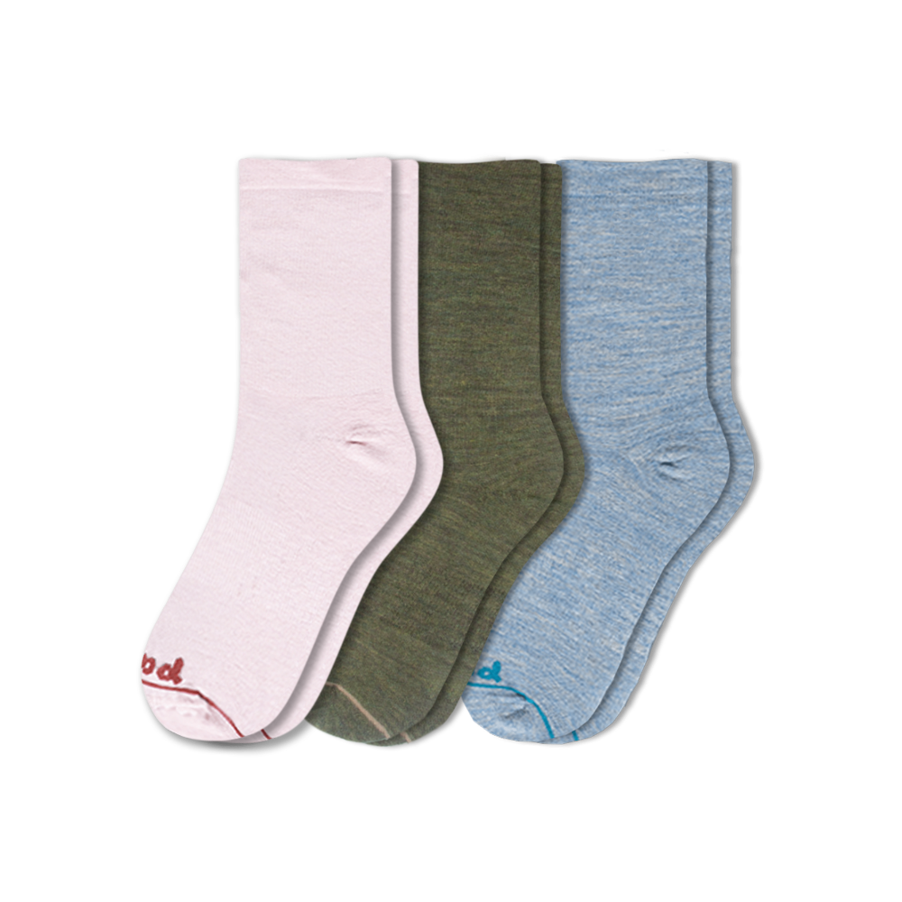 3 Pack - Women's Light-Weight Crew Pacas Socks