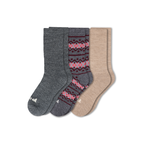 3 Pack - Women's Crew Pacas Socks