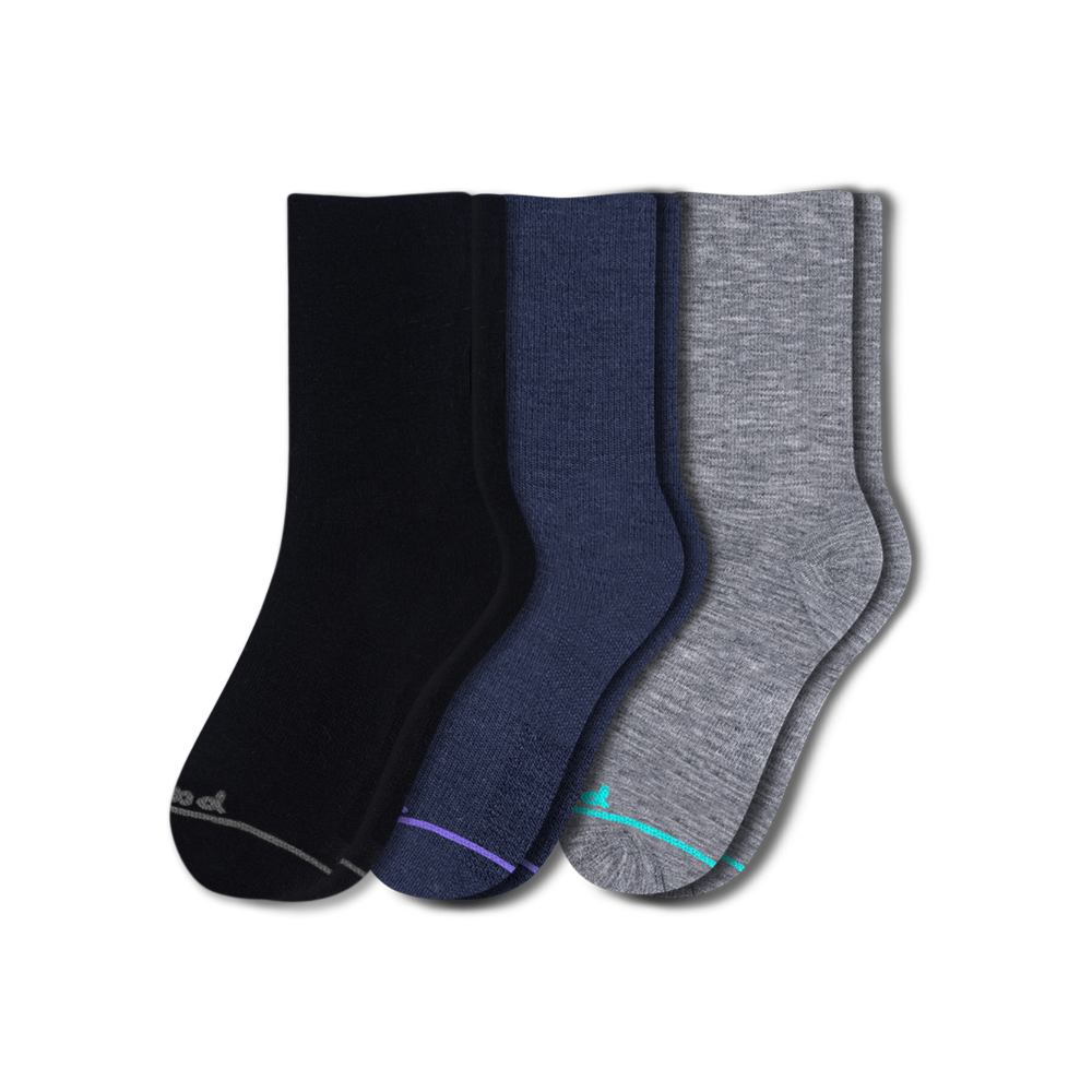 3 Pack - Women's Light-Weight Crew Pacas Socks