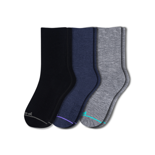 3 Pack - Women's Light-Weight Crew Pacas Socks