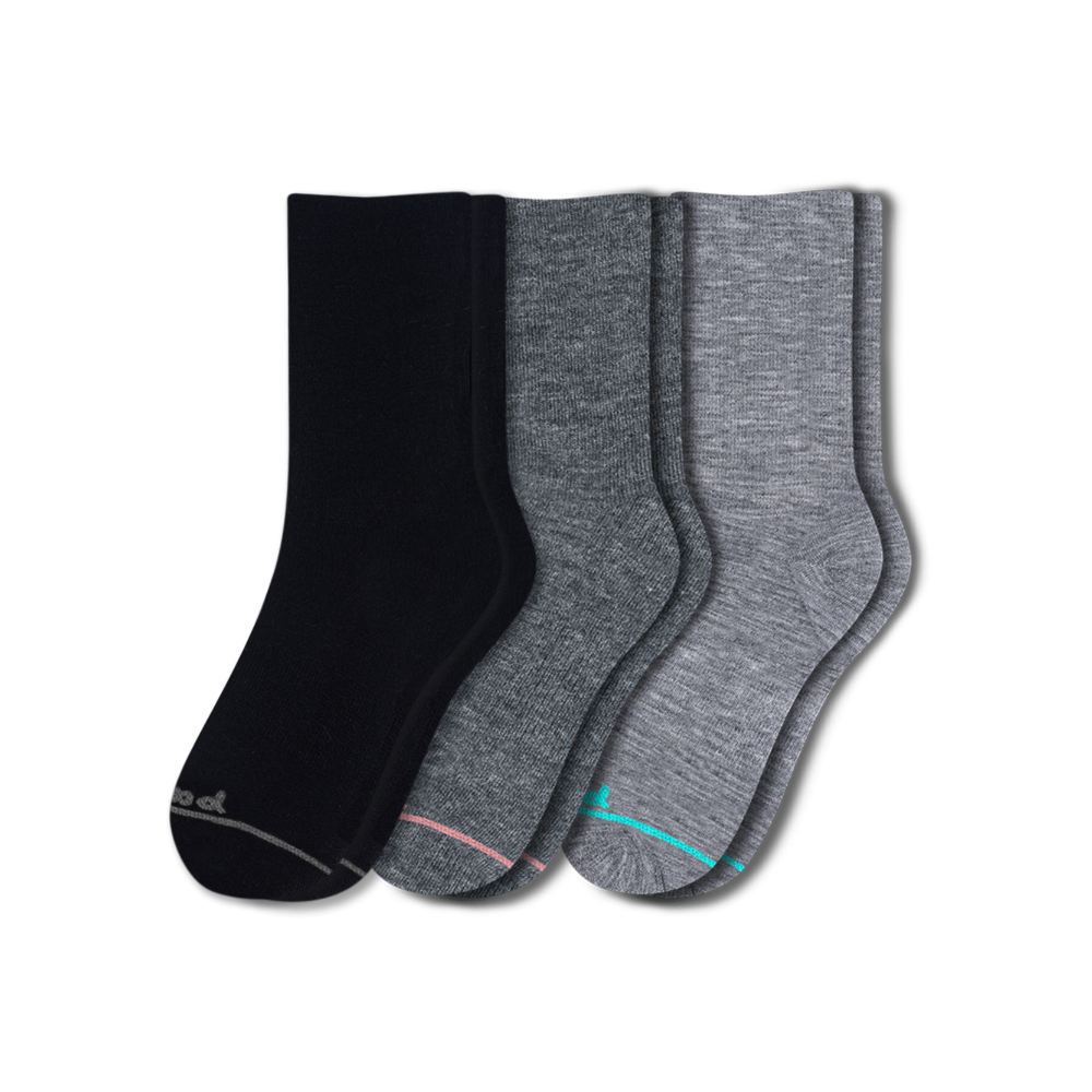 3 Pack - Women's Light-Weight Crew Pacas Socks