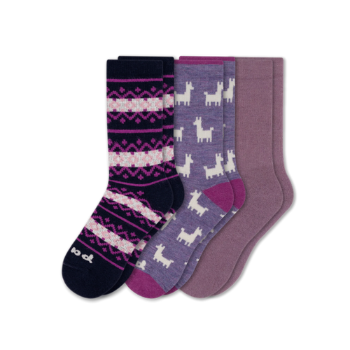 3 Pack - Women's Crew Pacas Socks