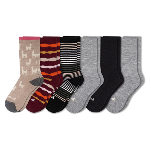 6 Pack - Women's Crew Pacas Socks