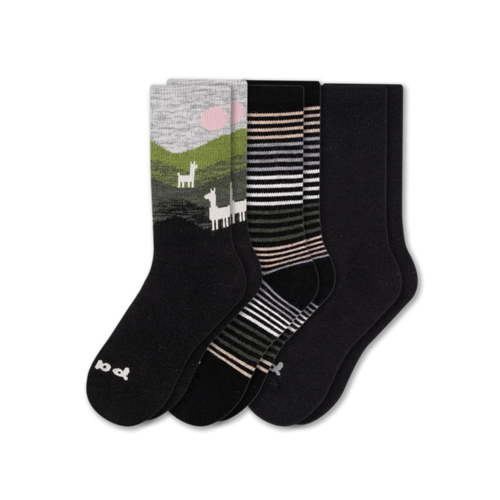 3 Pack - Women's Crew Pacas Socks