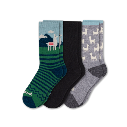 3 Pack - Women's Crew Pacas Socks