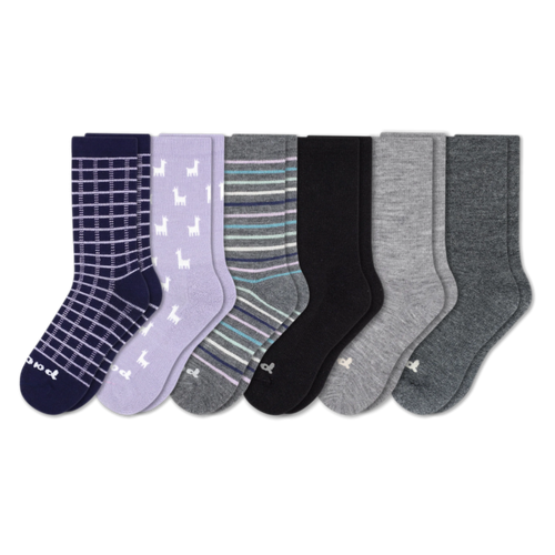6 Pack - Women's Crew Pacas Socks