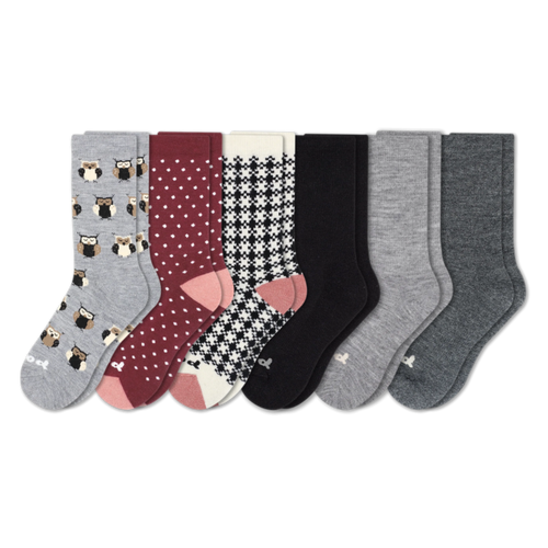 6 Pack - Women's Crew Pacas Socks