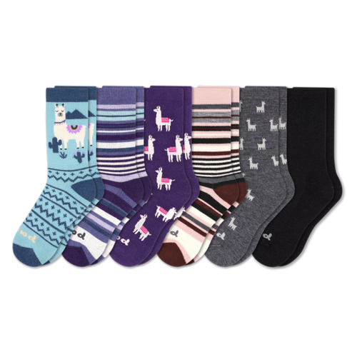 6 Pack - Women's Crew Pacas Socks