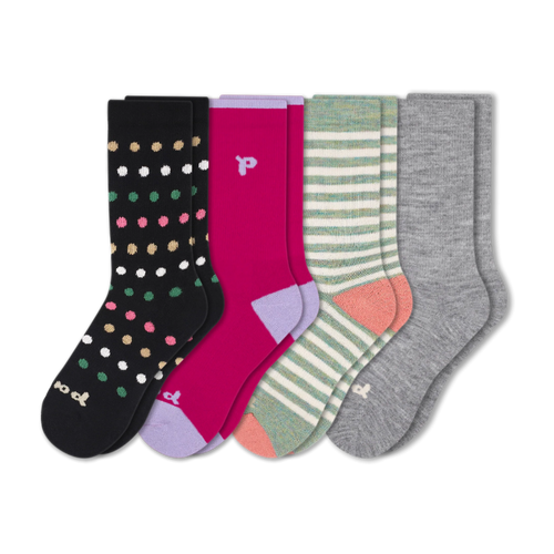 4 Pack - Women's Crew Pacas Socks