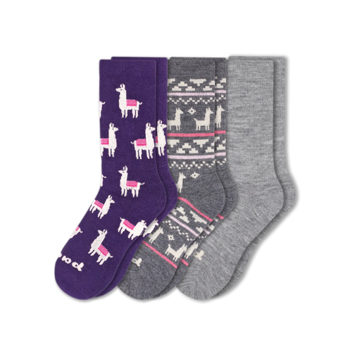 3 Pack - Women's Crew Pacas Socks