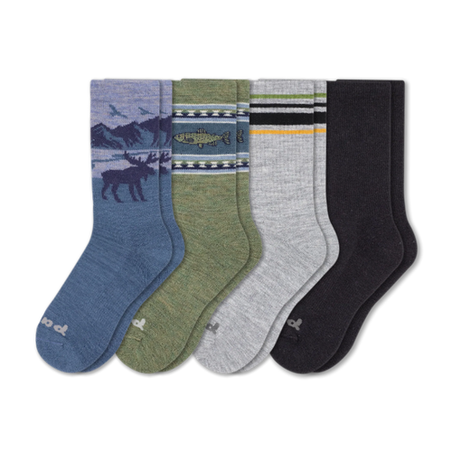 4 Pack - Men's Crew Pacas Socks