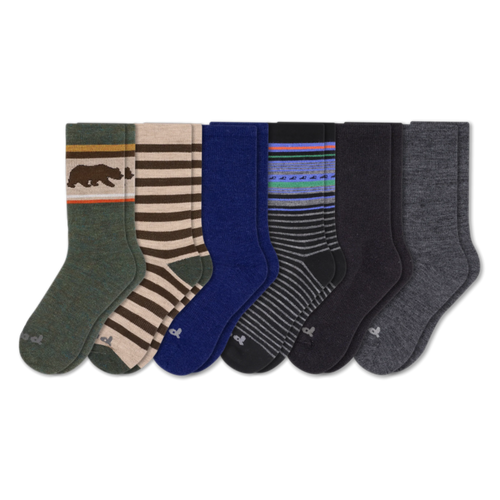 6 Pack - Men's Crew Pacas Socks