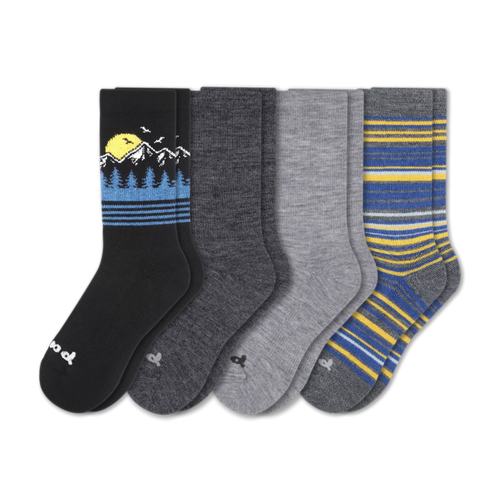 4 Pack - Men's Crew Pacas Socks