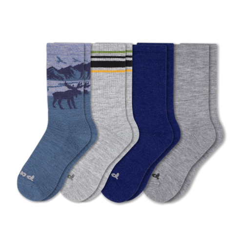 4 Pack - Men's Crew Pacas Socks