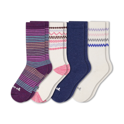 4 Pack - Women's Crew Pacas Socks
