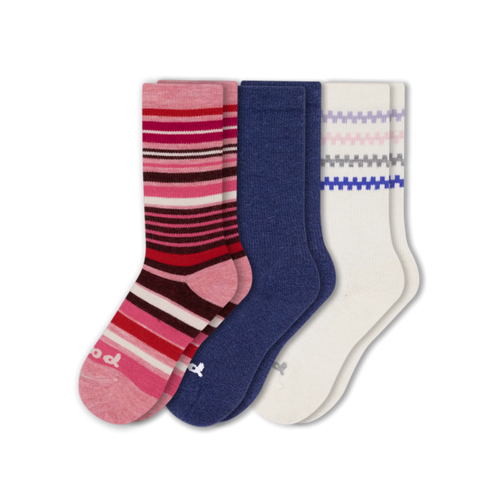 3 Pack - Women's Crew Pacas Socks
