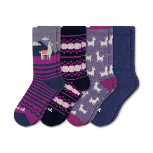 4 Pack - Women's Crew Pacas Socks