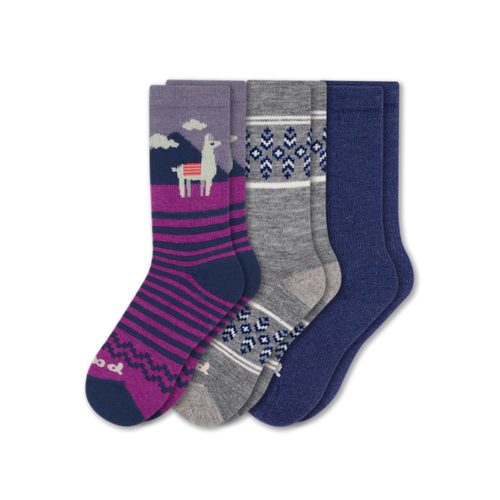 3 Pack - Women's Crew Pacas Socks