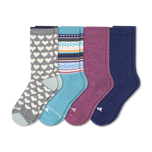 4 Pack - Women's Crew Pacas Socks