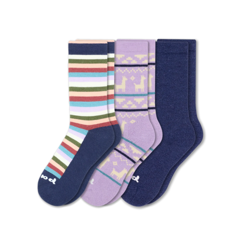 3 Pack - Women's Crew Pacas Socks