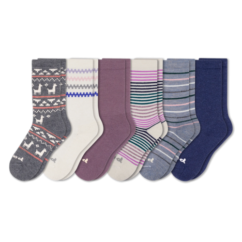 6 Pack - Women's Crew Pacas Socks