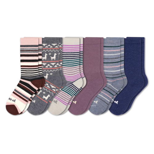 6 Pack - Women's Crew Pacas Socks