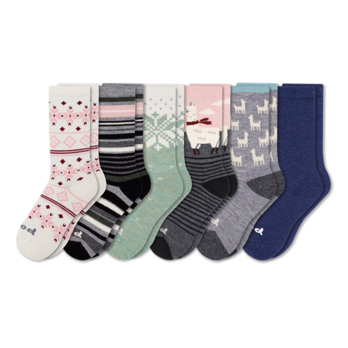 6 Pack - Women's Crew Pacas Socks