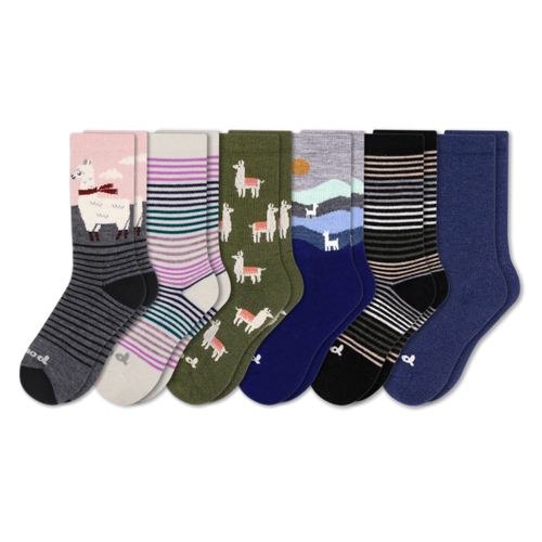 6 Pack - Women's Crew Pacas Socks