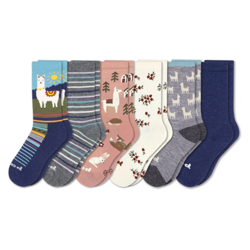 6 Pack - Women's Crew Pacas Socks