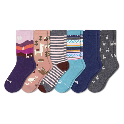 6 Pack - Women's Crew Pacas Socks