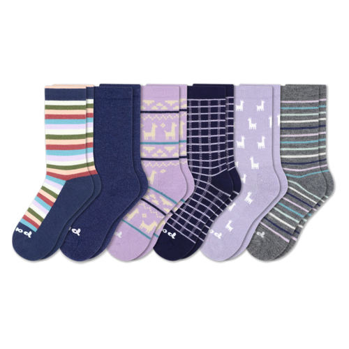 6 Pack - Women's Crew Pacas Socks
