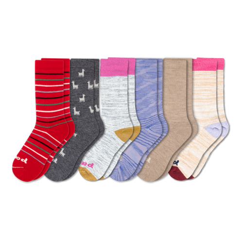 6 Pack - Women's Crew Pacas Socks
