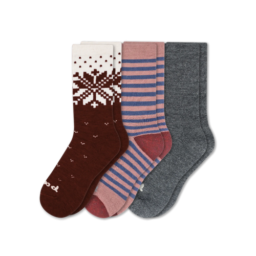 3 Pack - Women's Crew Pacas Socks