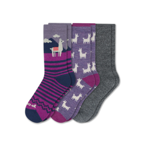 3 Pack - Women's Crew Pacas Socks