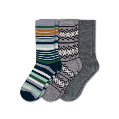 3 Pack - Women's Crew Pacas Socks