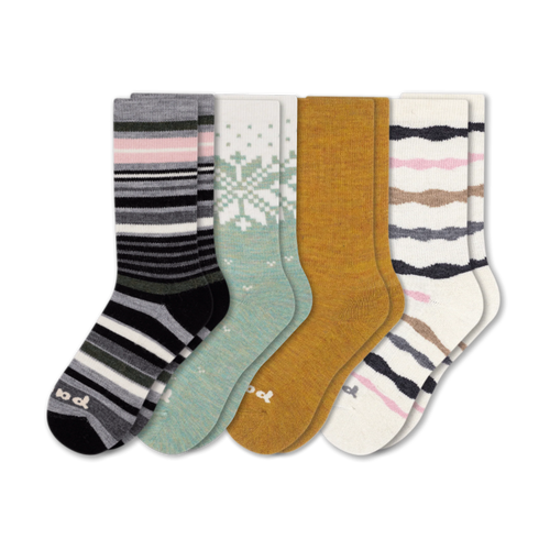 4 Pack - Women's Crew Pacas Socks