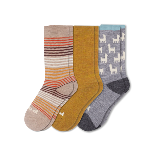 3 Pack - Women's Crew Pacas Socks