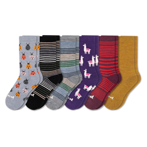 6 Pack - Women's Crew Pacas Socks