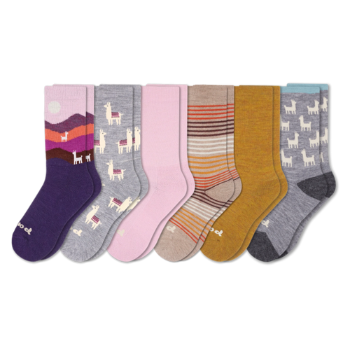 6 Pack - Women's Crew Pacas Socks
