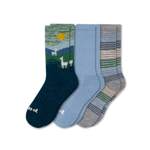 3 Pack - Women's Crew Pacas Socks