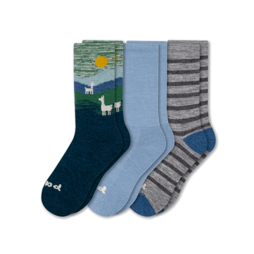 3 Pack - Women's Crew Pacas Socks