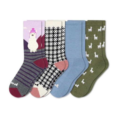4 Pack - Women's Crew Pacas Socks