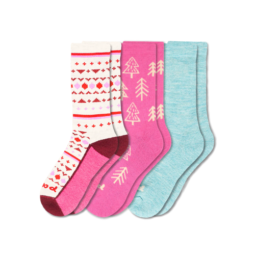 3 Pack - Women's Crew Pacas Socks