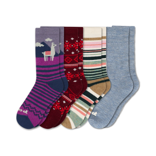 4 Pack - Women's Crew Pacas Socks